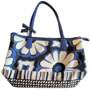 Coach Blue Poppy Tote